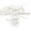 【BEAUTY PLAYER】Tピン 100本 3.0cm丈 シルバー 在庫処分!アクセサリーパーツ 基礎金具 ピアス ブレスレット ネックレスなど ハンドメイ...