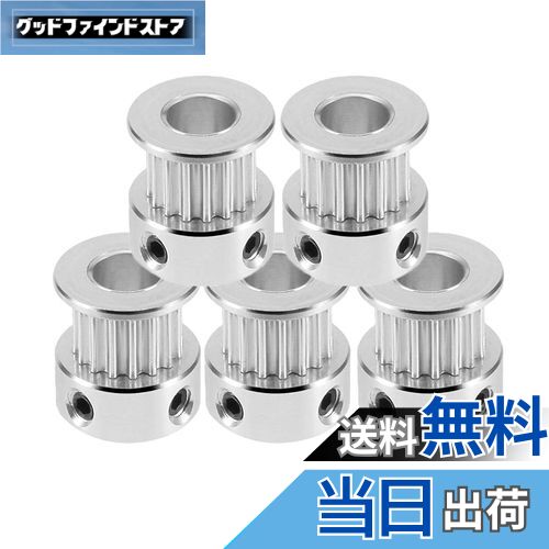【送料無料】SeonFook 5個 GT2 タイミングベルトプーリー アルミ タイミングプーリー 3Dプリンタタイミングベルトに適しています(16歯、穴径5mm、幅6mm、高さ16mm)