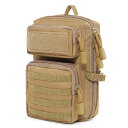 【送料無料】TRIWONDER MOLLE ミリタリーポーチ スマホポーチ 腰袋 サバゲー ミリタリーポーチ ベルトループ バッグ 戦術的 軍事 サバゲーポーチ (カーキ)(3)