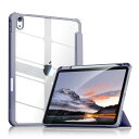 【送料無料】Aoub iPad 11世代 (A16) 10世代 ケース iPad ケース 第10世代 2022 10.9 インチ 透明バックカバー ペンシル 収納可能 三つ折スタンド スリープ機能 軽量 薄型 傷つけ防止 TPUフレーム PU合成レザー ブルーグレー
