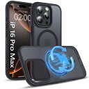 2024新開発 Esputunk iPhone16 ProMax ケース MagSafe対応 耐衝撃 米軍MIL規格 耐久性 TPUバンパー PC背面 マグネット搭載 ワイヤレス充電対応 半透明 マット仕上げ 四隅エアクッション 落下防止 滑り止め 指紋防止 擦り傷防止 ストラップホール付き アイフォン16 ProMa