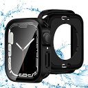 【2024改良モデル】CABOBE 対応 アップルウォッチ カバー 44mm IP68 防水ケース 360 3D直角エッジデザイン アップルウォッチSE2/SE/6/5/4 ケース Apple Watch SE2/SE/6/5/4 ケース 対応 Apple Watch カバー ガラスフィルム 一体型 PC素材 耐衝撃 全面保護 対応 44mm ブラ