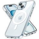JETech iPhone 15 Plus 6.7インチ用 マグネット ケース MagSafe ワイヤレス充電対応 衝撃吸収 バンパーカバー 傷つけ防止 透明バック (クリア)