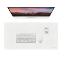 iCasso マウスパッド 白 デスクマット大型 マウスパッド 防水 80x40cm PUレザー デスクパッド おしゃれ 清潔しやすい 裏面滑り止め オフィス/...
