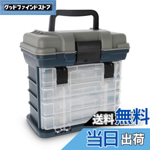【送料無料】Croch 大容量 タックルボックス 収納ボックス ルアーケース 4段式 仕掛けやリール等の収納..