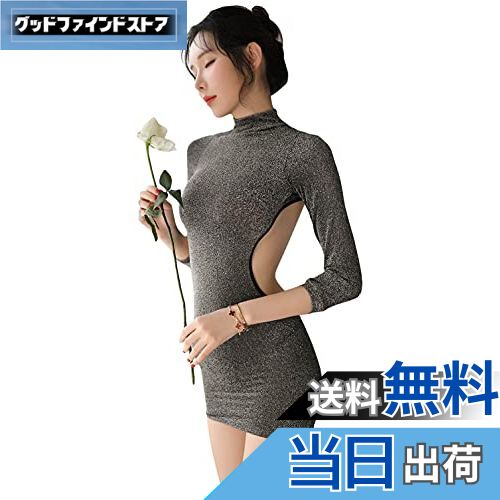 【送料無料】[Byuuu] レディースセクシー ミニドレス タイト ワンピース ボディコン キラキラ 透け感 ..