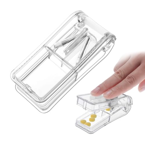 【送料無料】EsiFare ピルカッター 2分割 ピルケース 透明 切口確認 切りやすい 錠剤カッター ピルパン..