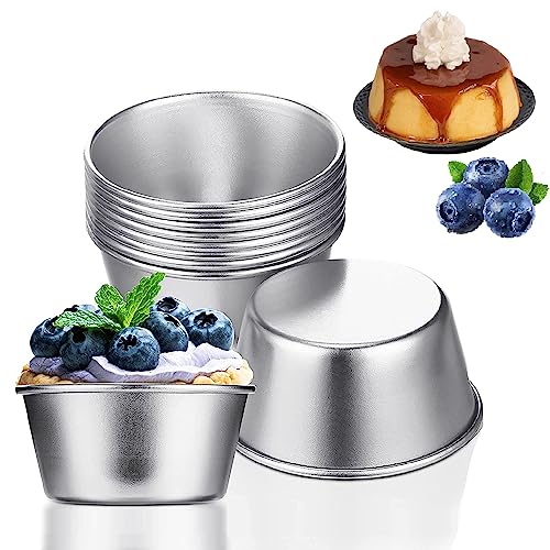 【送料無料】ESTVLB プリンカップ 炭素鋼 非粘着 繰り返し使え プリン型 裏地付き型 お菓子用 円形 DIY..