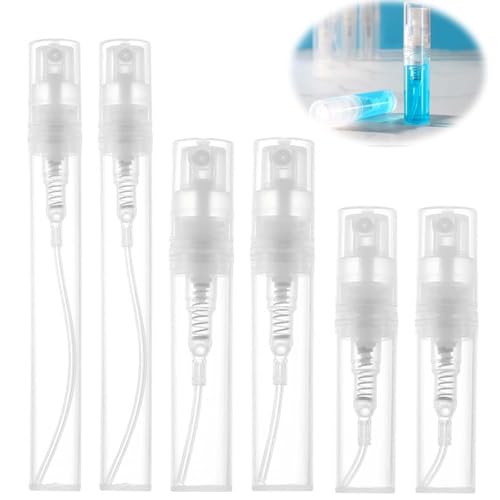 【送料無料】PAVIKE香水ボトル【6枚】試験管 詰め替えセットミリリットルスプレー水ボトル ガラス製スプレーボトル 研究 携型容器 ポータブル透明