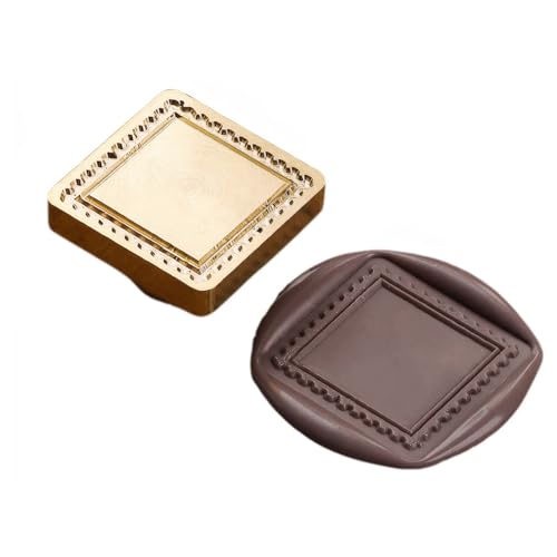 【送料無料】DELUXEFOX シーリングスタンプ ヘッド無地 額縁 25mm真鍮製 シーリングヘッド シーリングスタンプヘッド 交換部品パーツ ワックスプリン...