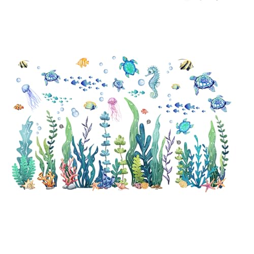 【送料無料】Condessacity ウォールステッカー 海 亀 海草 海の魚 サンゴ ヒトデ 立体壁紙シール はが..