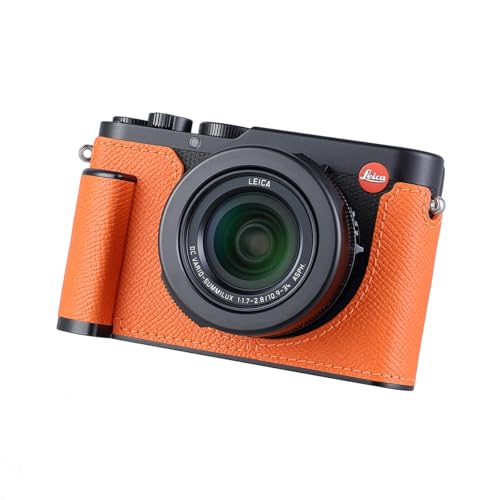 【送料無料】SIUTATDSH カメラハーフケース Leica D-LUX 8用、ビンテージメタル本革インスタントカメラ..