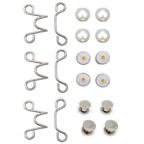 【送料無料】【LUYING】ウエスト調整ボタン32mmセット，3種類のデザイン1セット ，ジーンズ 調整ボタン..