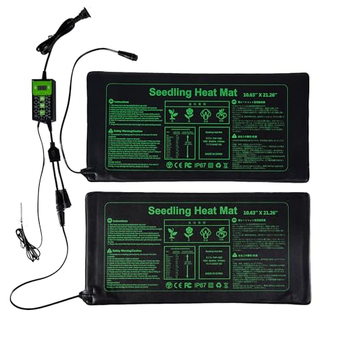 【送料無料】Bunmery 育苗マット 2枚セット コントローラー付き 温度調整可能 植物ヒーターマット 取り..