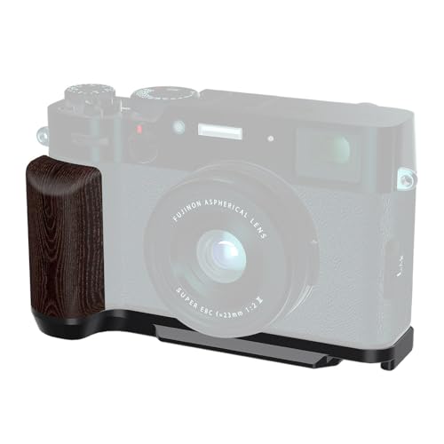 【送料無料】SIUTATDSH カメラグリップ 適用 Fuji 富士 X100VI X100 M6 専用 L型クイックリリースプレート、グリップ 木製ハンドル、電池交換でき、三脚設置でき、Arca Swiss規格