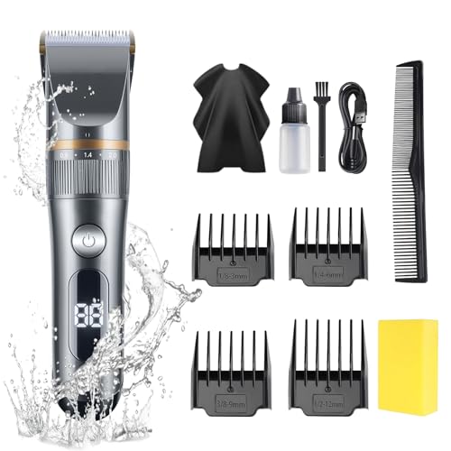 【送料無料】ARZER バリカン メンズ【2025 独創設計&プロ仕様】電動バリカン 散髪用 自動研磨 全身防水 USB充電式 高性能モーター 低騒音 5段階刈...