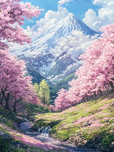 【送料無料】Reofrey ダイヤモンドの絵画 ダイヤモンドアート クロスステッチ キット桜、風景手作りキット全面貼り付けタイプ ビーズア DIY 手芸キットホ...