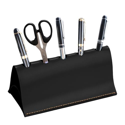 【送料無料】EsiFare ペンホルダー ペン立て PUレザー ペンスタンド 筆入れ 卓上収納 文房具 収納 化粧..