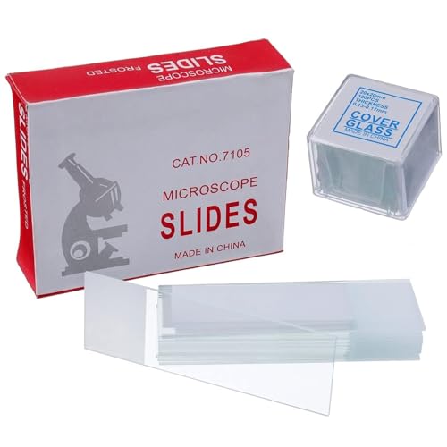 【送料無料】DFsucces 顕微鏡 カバーガラス フロストスライド カバースリップ 透明 平滑面 100枚 スラ..