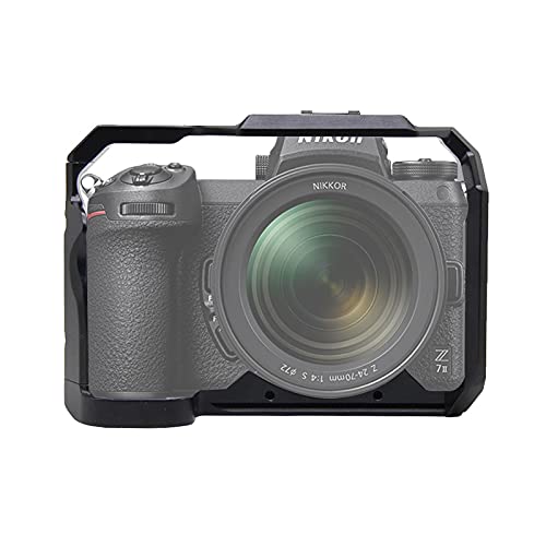 【送料無料】SIUTATDSH カメラ ケージ 適用 Nikon ニコン Z5 Z6 Z7 Z6ii Z7iiカメラ専用ケージ 超拡張性 内蔵コールドシューマウント Arri規格のネジ穴がある Arca規格プレートがあり