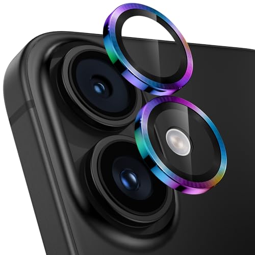 【送料無料】【3枚入り】レンズカバー iPhone16/16 Plus用 カメラ保護 9H強化ガラス アルミ合金 アイフ..