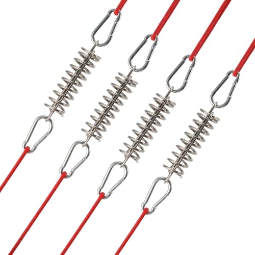 【送料無料】CAPASTEC 自在金具 テント用 防風ロープバックル 強風対策 4個セット スプリング カラビナ付き ロープテンショナー タープ パラコード 張...