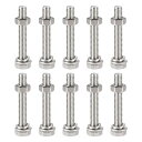 【送料無料】Edinstry ボルトナット 304ステンレス キャップ ヘッドネジ 6/10本 M6 長さ20-70MM フラットヘッドボルト ナットキット ナ...