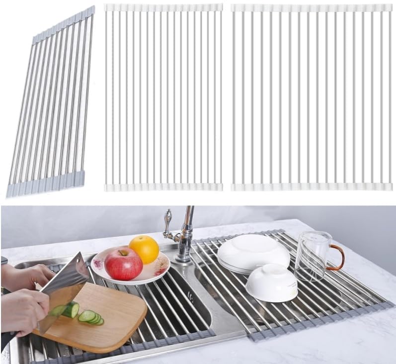 【送料無料】UNIQOCK 水切りラック 3点セット（24*37CM、30*37CM、37*37CM）シンク上 折りたたみ 折り..
