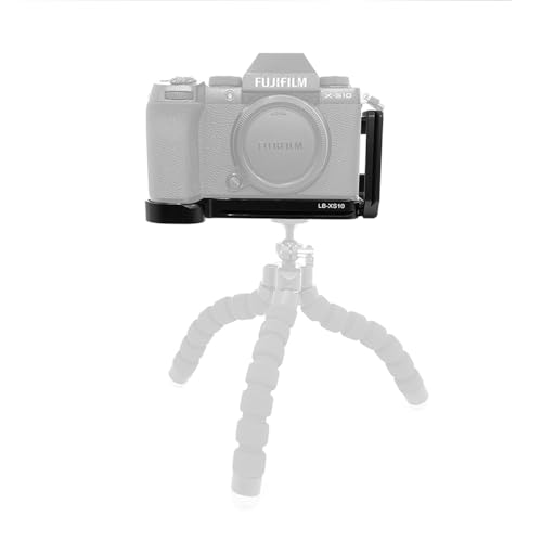 【送料無料】SIUTATDSH カメラグリップ 適用 Fuji 富士 X-S10 XS10 専用 L型クイックリリースプレート、側板は伸縮可能、電池交換でき、三脚設置でき、Arca Swiss規格