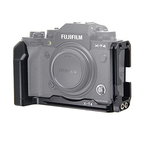 【送料無料】SIUTATDSH カメラグリップ 適用 Fuji 富士 X-T4 XT4 専用 L型クイックリリースプレート、側板は伸縮可能、電池交換でき、三脚設置でき、Arca Swiss規格