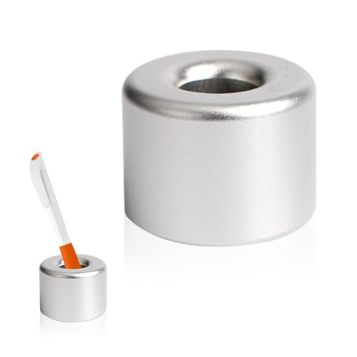 【送料無料】TVETE ペン立て 1本 ペンたて 卓上 ペン立て合金製 内孔18mm 丸型ペンホルダー シンプルな..