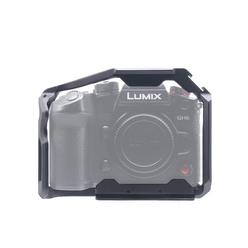 【送料無料】SIUTATDSH カメラ ケージ 適用 パナソニックPanasonic LUMIX GH7 / GH6 カメラ専用ケージ 超拡張性 内蔵コールドシューマウント Arri規格のネジ穴がある Arca規格プレートがあり