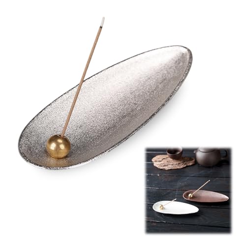 【送料無料】DreaModes 線香立て お香立 仏壇用皿 金属製 シルバー ブロンズ 合金 香皿 おしゃれ 癒や..