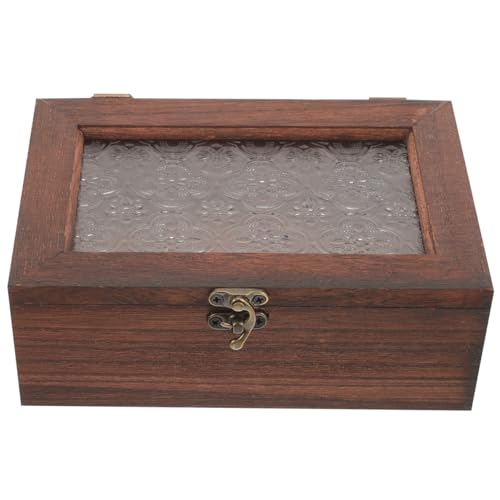 【送料無料】DECHOUS ヴィンテージ木製ジュエリーボックス 収納ボックス アンティークデザイン 蓋付き ネックレス・指輪・イヤリング用 小物入れ