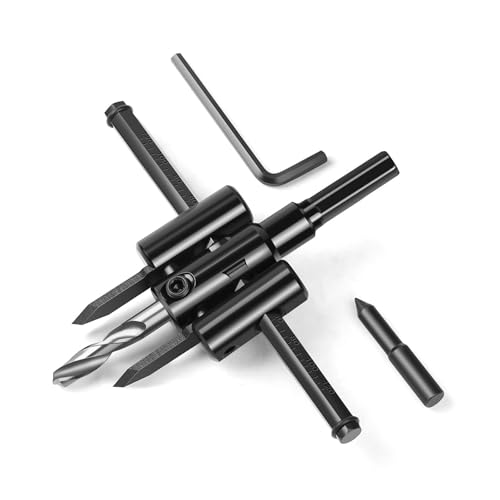 【送料無料】ALLVD 自在錐 自由錐 オーガードリル 木工用円切り 六角レンチ付き 調節可能 DIY工具 替刃..