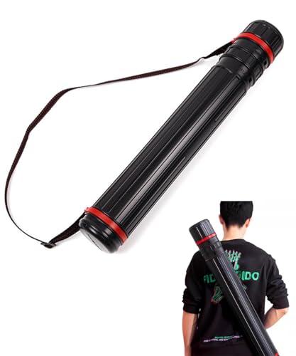 【送料無料】TerraShine ポスターケース 図面ケース 円筒 サイズ調節可能 45〜70cm 作品収納ケース 防水 防塵 ポスター 製図 図面 プレイマット 持ち運び 手提げ