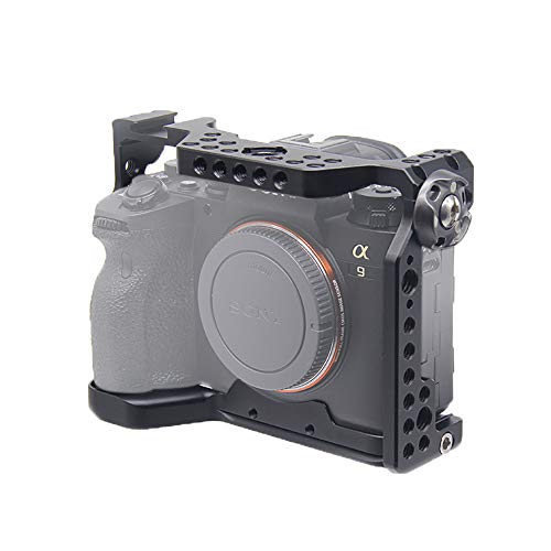 【送料無料】SIUTATDSH カメラ ケージ 適用 Sony ソニー A9II A7RIV Alpha 7RM4 a9 ii a7r iv カメラ専用ケージ 超拡張性 内蔵コールドシューマウント Arri規格のネジ穴がある Arca規格プレートがあり