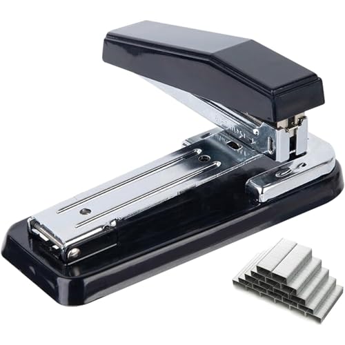 【送料無料】KALOLINNA 中綴じホッチキス 回転 50枚綴じ可能 12号針 1000本針付き 中型 卓上ステープラ..