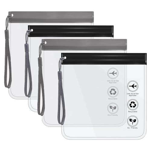 【送料無料】DEVENTORZ 旅行ポーチ 透明ポーチ 4枚セット 防水洗浄 液体 袋 化粧品収納ポーチ旅行ポー..