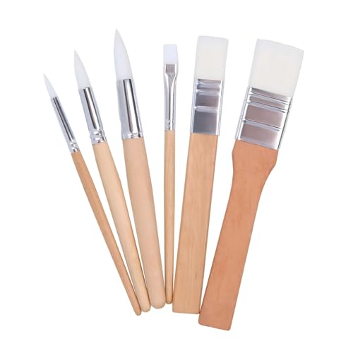 【送料無料】アートブラシ 6本セット ペイント 油絵具・水彩絵具・アクリル絵具に最適 多機能ナイロン..