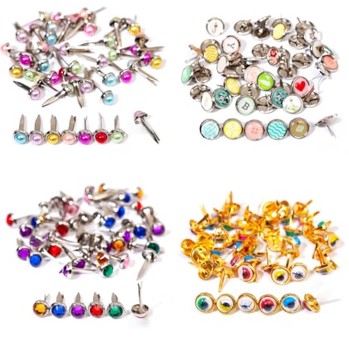 【送料無料】SITEDAN 割りピン 工作 わりぴん 星 花 留め具 割鋲 DIY アクセサリー 子供 クラフト用 カ..