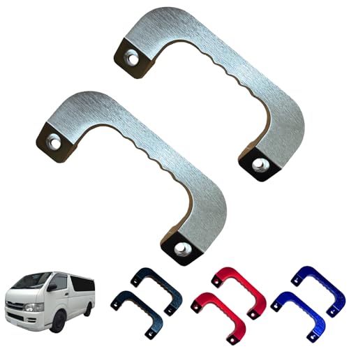 【送料無料】Kitekorosso ハイエース 200系 アシストグリップ アルミ ヘアライン加工 フロント用 左右..