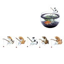 【送料無料】TUDOUZZZ 釣り猫 アクアリウム オブジェ 釣り日和 子猫釣り 置物 樹脂 リアル ミニ 猫釣り 癒し 和風 水槽 懸垂装飾品 置物5個セット...