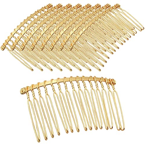 【送料無料】ヘアコーム 20本足 10個セット ヘアアクセサリー パーツ ヘアーコーム ワイヤーコーム DIY..
