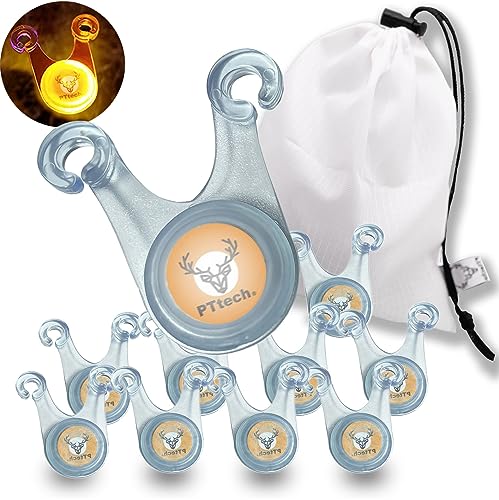 【送料無料】PTTech キャンプ ロープライト LED ガイロープライト 10個セット ランタンポーチつき 夜間..