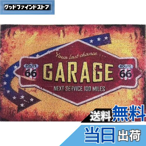 【送料無料】speed mao アメリカン ヴィンテージ風 雑貨 ガレージ 玄関マット 屋外 土足用 色：バリエーション、サイズ：40cm×60cm