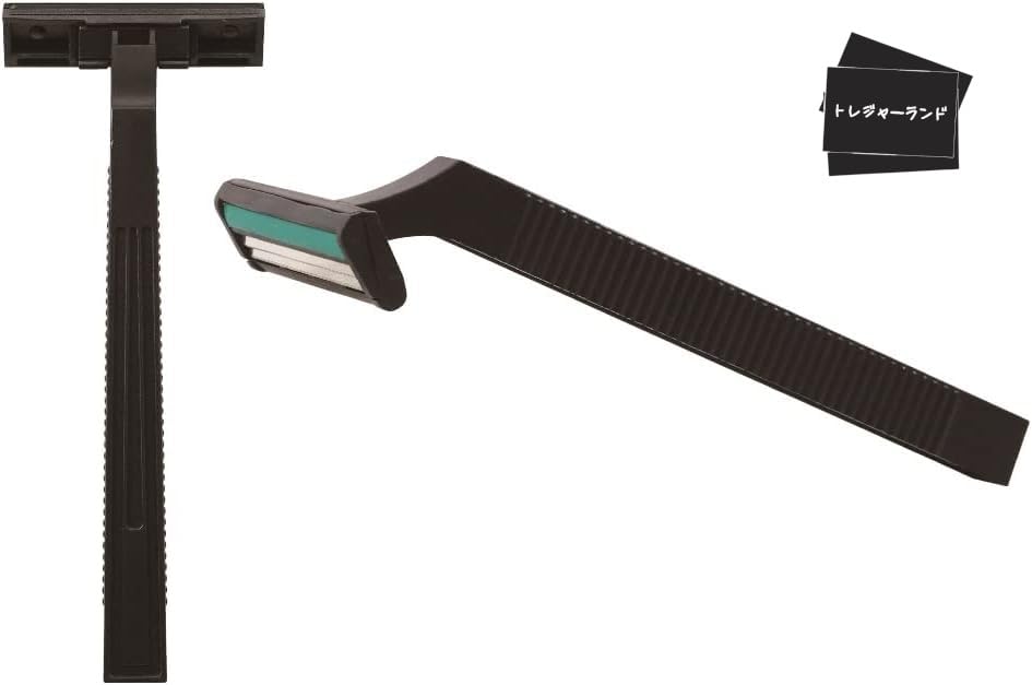 【送料無料】【100本】カミソリ 業務用 使い捨て 剃刀 二枚刃 T字カミソリ T字シェーバー 髭剃り T字剃刀 ヒゲソリ 2枚刃 ホテルアメニティ ブラック (100)