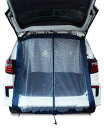【送料無料】JOYTUTUS 車用網戸 メッシュカーテン 防虫ネット 虫除けスクリーン 車中泊用 バックドア対応 汎用カーテン 蚊よけ 通気 取り付け簡単 防災 アウトドア 車用品 春夏秋 ネイビーブルー 波柄 ハイエース ジムニー 501NEWクリップ付き