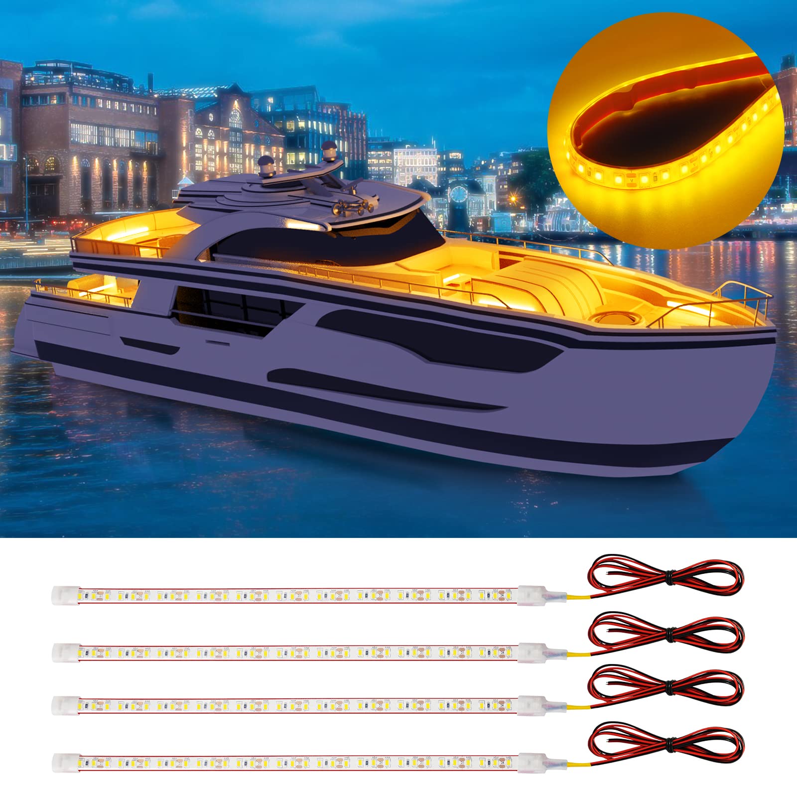 【送料無料】DUOFU365 LEDテープライト 車 ledテープ フットライト 車内 ボート バイク テールランプ ..