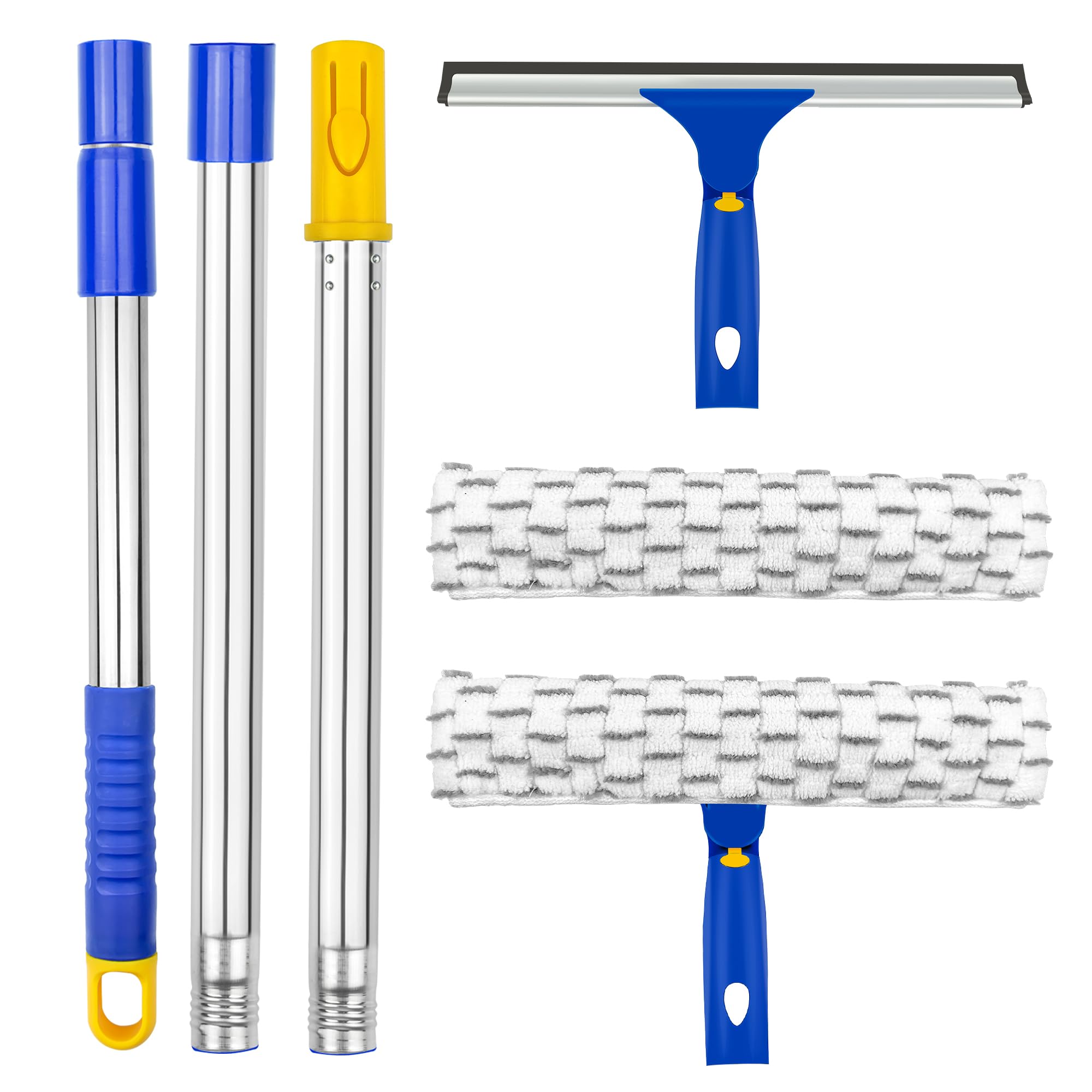 【送料無料】ITTAHO 窓ガラス 掃除 窓拭き ワイパー 窓掃除 角度調整可能 延長ポール付き 伸縮自在 結..